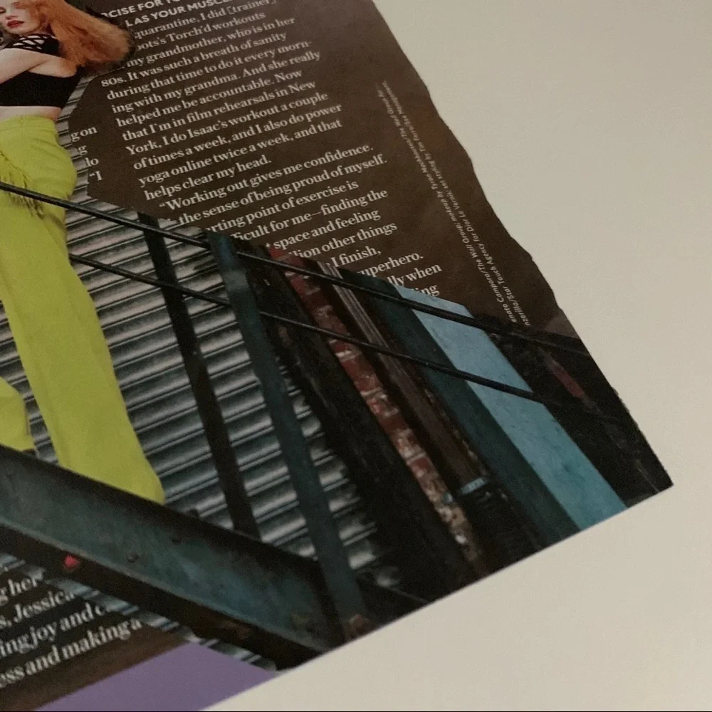 Jessica Chastain Lime Pants Editorial Collage Wall Art Bold Modern Fashion Print
